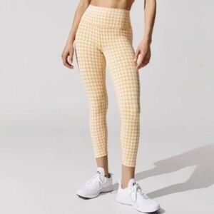 Carbon38 Houndstooth Jacquard Legging Pale Apricot & White Women’s Medium